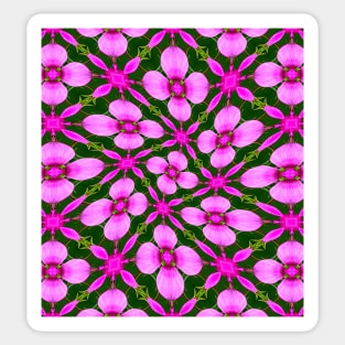 Bright Pink Flower Pattern Sticker